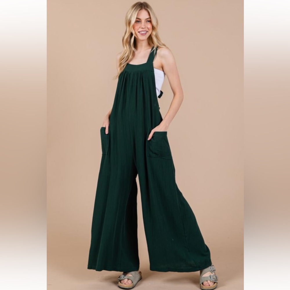 Angela Cotton Gauze Fabulous Wide Leg Jumpsuit